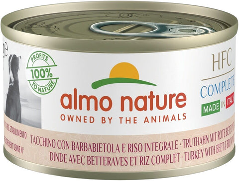 Almo Nature 狗罐頭 -HFC- 火雞和紅菜頭糙米配方 95g