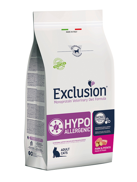 Exclusion 低過敏性貓糧豬肉+薯仔 Hypoallergenic Cat Pork & Potato