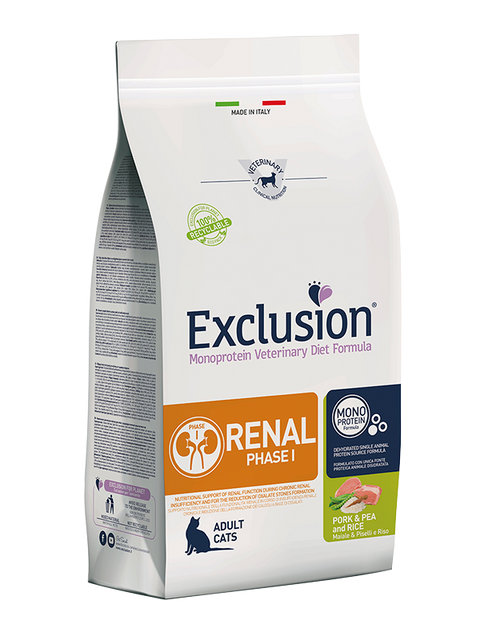 [特價品]Exclusion 腎臟貓糧豬肉+豌豆+米(階段 1) Renal Cat (Phase 1) Pork, Pea & Rice 300g