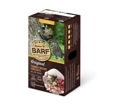 [急凍貨品] Dr.B's BARF 急凍生肉貓糧 - 火雞配方 1.38kg