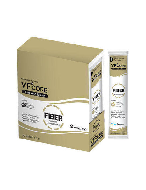 VF+Core 貓咪吞拿魚配三文魚肉泥 (纖維毛球控制及腸道健康) 一盒30包