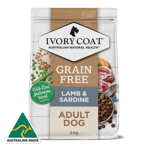 IVORY COAT 澳洲狗乾糧 - 無穀物 - 羊肉和沙丁魚配方 13kg