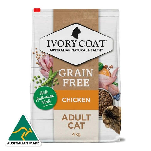 IVORY COAT 澳洲成貓乾糧 - 無穀物 - 雞肉亞麻籽配方 4kg