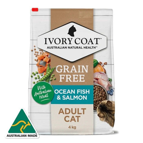 IVORY COAT 澳洲成貓乾糧 - 無穀物 - 深海魚和三文魚配方 4kg