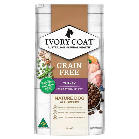 IVORY COAT 澳洲老犬乾糧 - 無穀物低脂 - 火雞肉配方 13kg