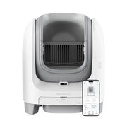 Unicharm Fully Enclosed Cat Litter Box Set (Elephant White/Gray-Black)
