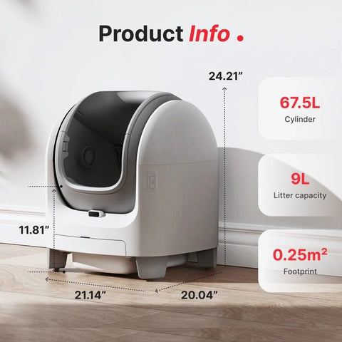 Unicharm Fully Enclosed Cat Litter Box Set (Elephant White/Gray-Black)