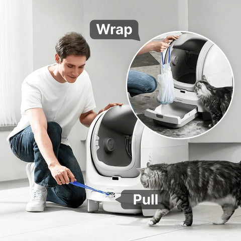 Unicharm Fully Enclosed Cat Litter Box Set (Elephant White/Gray-Black)