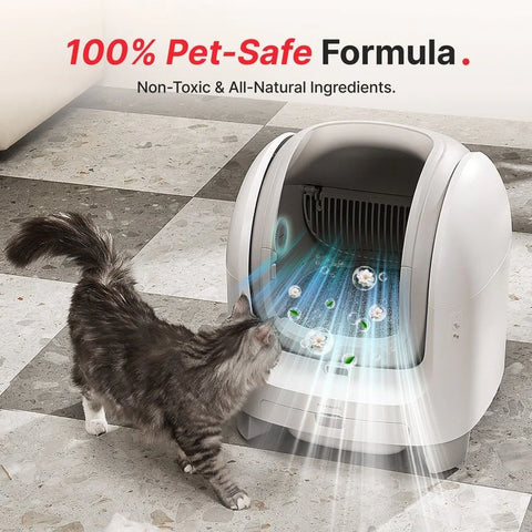 Unicharm Fully Enclosed Cat Litter Box Set (Elephant White/Gray-Black)