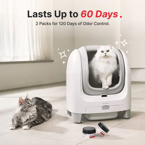 Unicharm Fully Enclosed Cat Litter Box Set (Elephant White/Gray-Black)