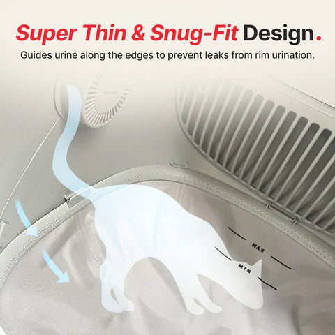 Unicharm Fully Enclosed Cat Litter Box Set (Elephant White/Gray-Black)