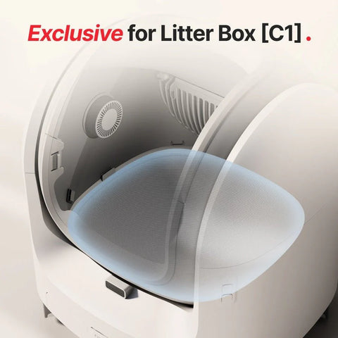 Unicharm Fully Enclosed Cat Litter Box Set (Elephant White/Gray-Black)