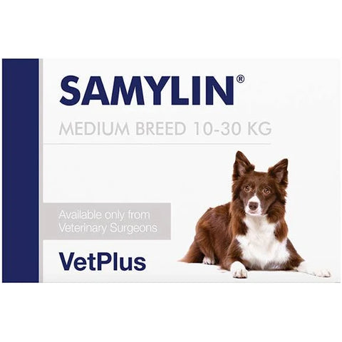 Vetplus Samylin 適肝能肝臟補充藥丸 Medium breed (10-30kg 小型貓狗) 30粒﻿