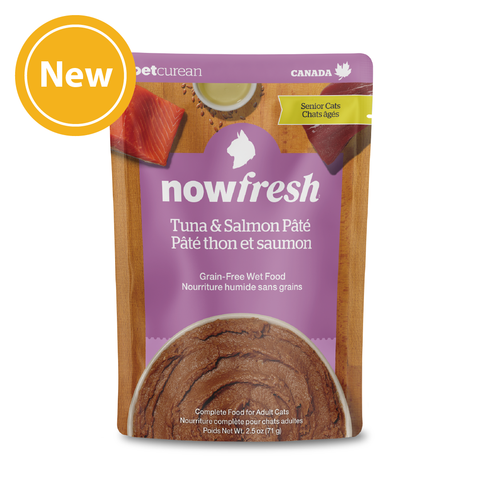 NowFresh - 貓濕糧 - 高齡貓 吞拿魚及三文魚肉醬包2.5oz