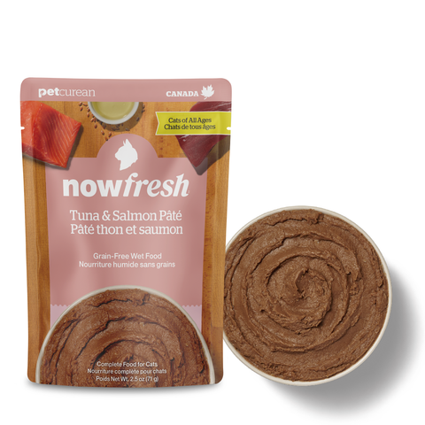 NowFresh - 貓濕糧 - 全年齡貓 吞拿魚及三文魚肉醬包2.5oz
