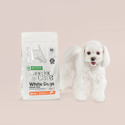 Nature's Protection - White Dog去淚痕美毛狗乾糧 無穀物小型成犬配方(低敏三文魚) 1.5kg / Grain Free Salmon Adult (Small & Mini Breeds)