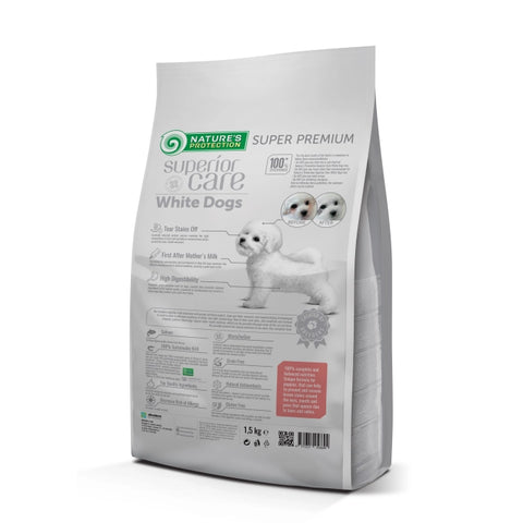 Nature's Protection - White Dog去淚痕美毛狗乾糧 無穀物初生犬配方(低敏三文魚) 1.5kg / Grain Free Salmon Starter (All Breeds)