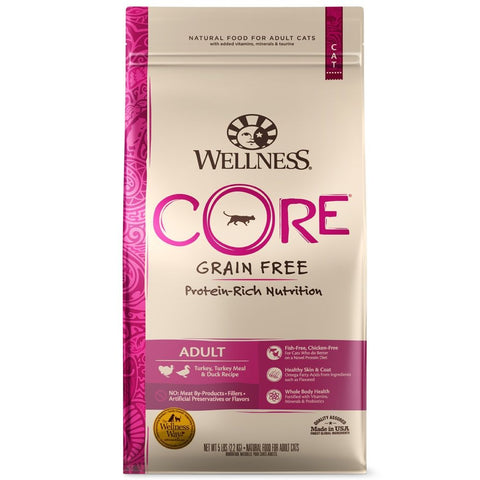 [特價品] Wellness CORE 無穀物貓乾糧 - 火雞拼鴨肉配方 5lb