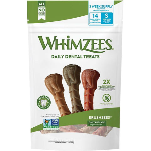 [特價品] Whimzees 快樂牙刷形 - 迷你犬 XS / 小型犬 S 潔齒骨