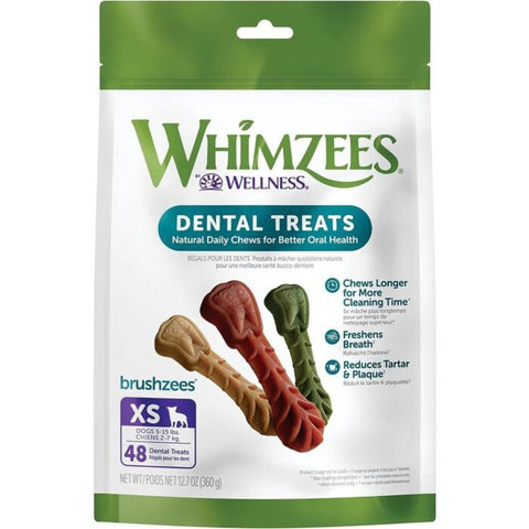 Whimzees 快樂牙刷型潔齒骨 - 迷你犬 XS / 小型犬 S 潔齒骨
