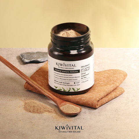 [組合套裝] Kiwivital Oliveboost 寵物專用橄欖葉草療補充劑 + DR. KLĒN潔博士 - 高效環保消毒水溶片(補充裝) 30 粒