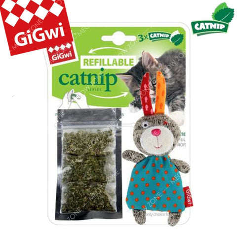 GIGWI 補充裝貓草玩具系列 - 針織兔