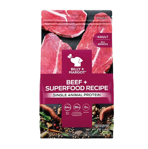 Billy+Margot ⎜ 澳洲放養牛+超級食材混合 成犬配方 1.8kg