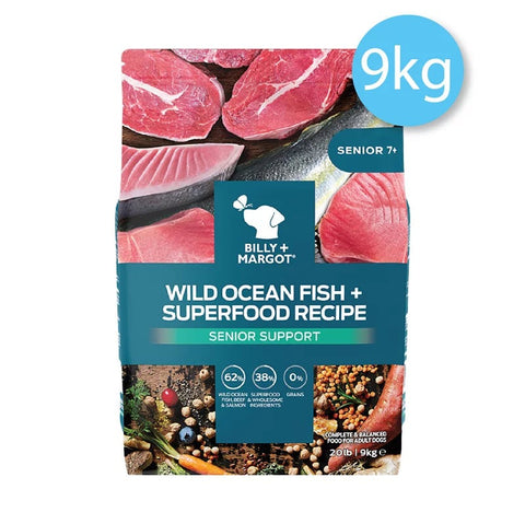 Billy+Margot⎜澳洲野生海魚+超級食材混合 老年犬配方 9kg