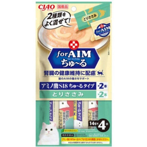 CIAO CHURU 貓用 AIM 腎臟健康維持 S18胺基酸 雞肉味 CA-03 全貓小食 4 x 14g