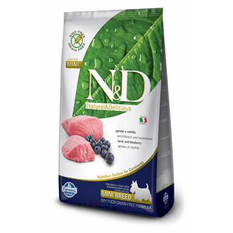 Farmina N&D 無穀物小型成犬乾糧 - 羊肉藍莓配方 2.5kg