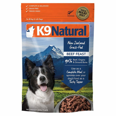 特價品 K9 Natural - K9 凍乾狗糧 - 牛肉盛宴 500g Beef Feast|#凍乾糧