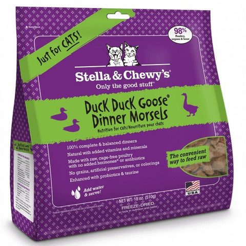 Stella & Chewys 貓凍乾脫水肉粒 - 鴨朋鵝友 鴨肉鵝肉 配方