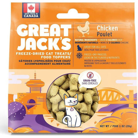 Great Jacks - 冷凍脫水貓小食 - 雞肉 1oz