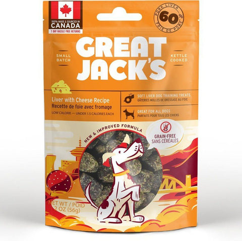 Great Jacks - 無穀物狗小食 - 芝士拌豬肝肉粒 2oz