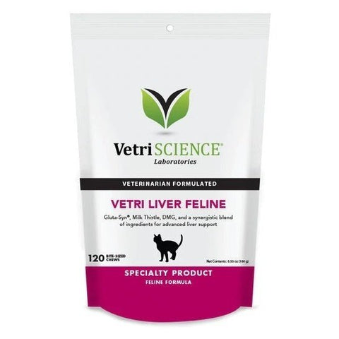 VetriScience - Vetri-Liver Feline 120 Bite-Sized Chews 貓肝臟保健咀嚼片-120粒