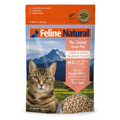 Feline Natural - F9 凍乾貓糧 - 羊肉三文魚盛宴 320g
